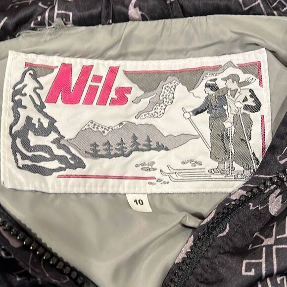 NILS Vintage Women’s Nylon Hooded Ski Jacket Sz.10 - Picture 3 of 6